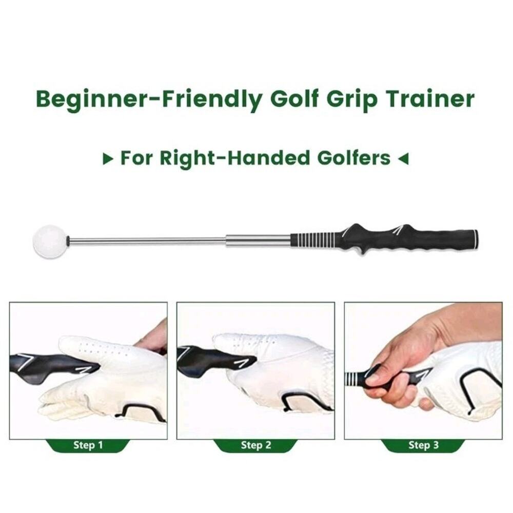 Golf Swing Training Aid Retractable Portable Click Feedback Right-Handed - Picture 2 of 8